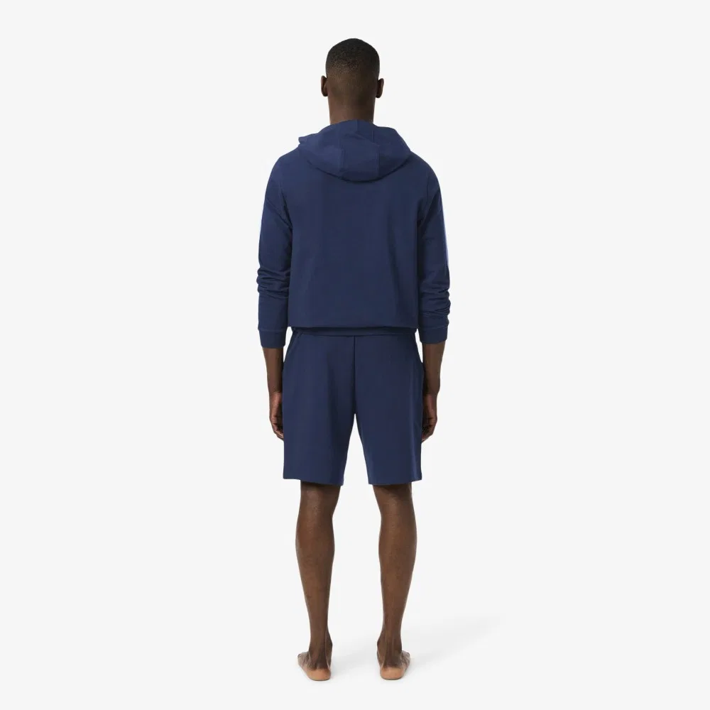Мужские базовые шорты с логотипом Lacoste синего цвета — фото 3