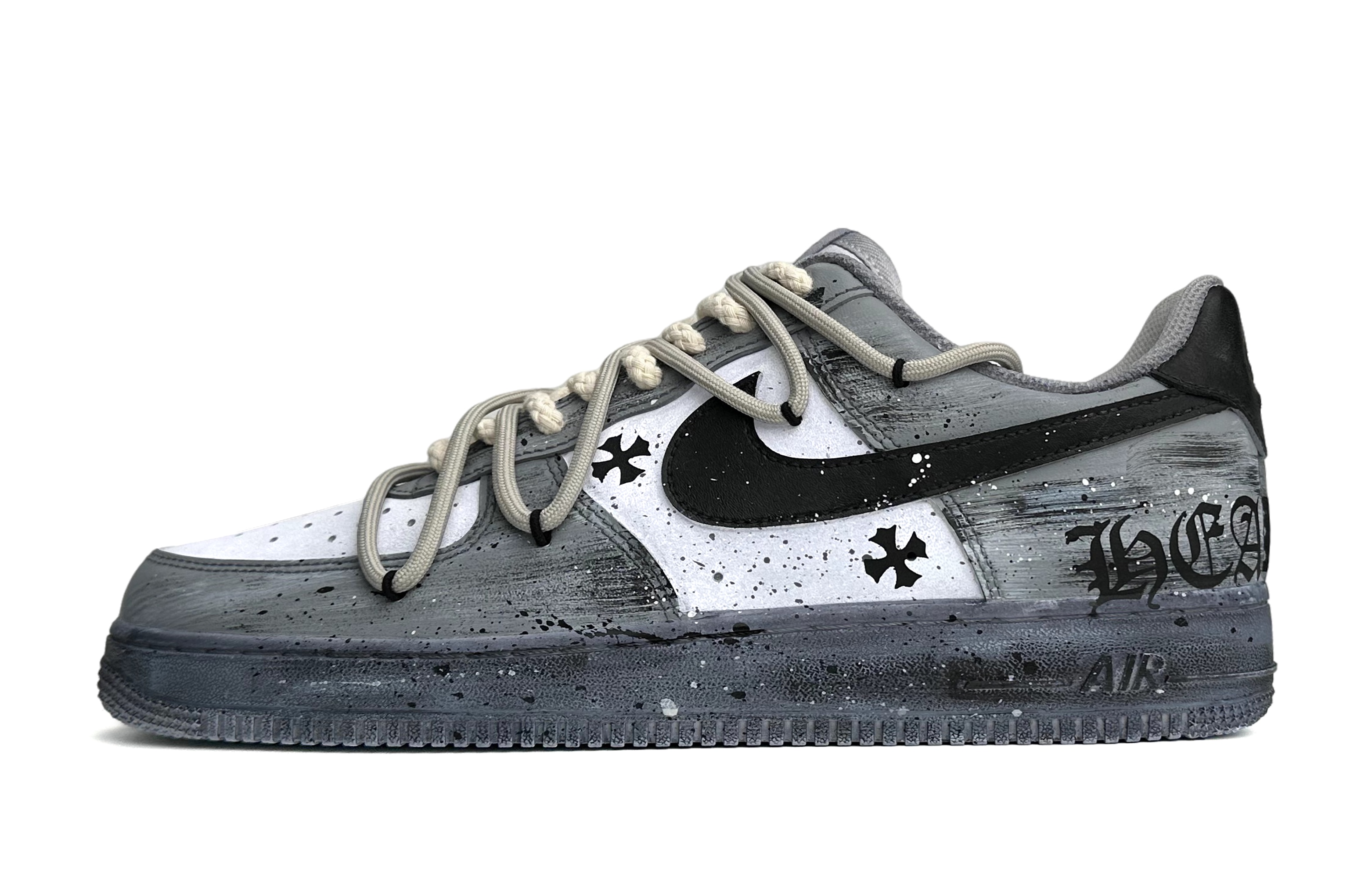 

Кроссовки Nike Air Force 1 Skateboard Shoes Men Low-Top Gray Black