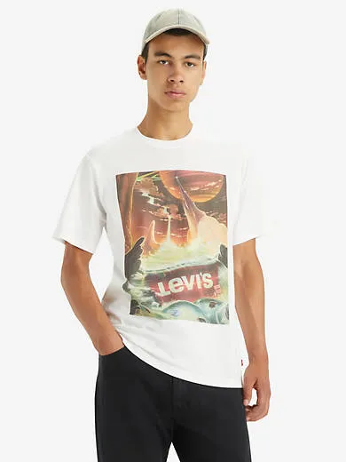 

Футболка свободного кроя с короткими рукавами Levi's, белый