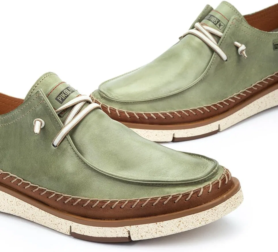 Мужские кожаные туфли на шнуровке Pikolinos SAN Juan, Mint Green C1 — фото 4