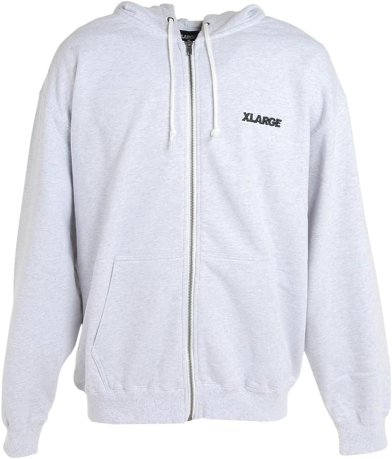 

Толстовка с капюшоном размера XLARGE, стандартный логотип, застежка-молния, мужская, пепельный