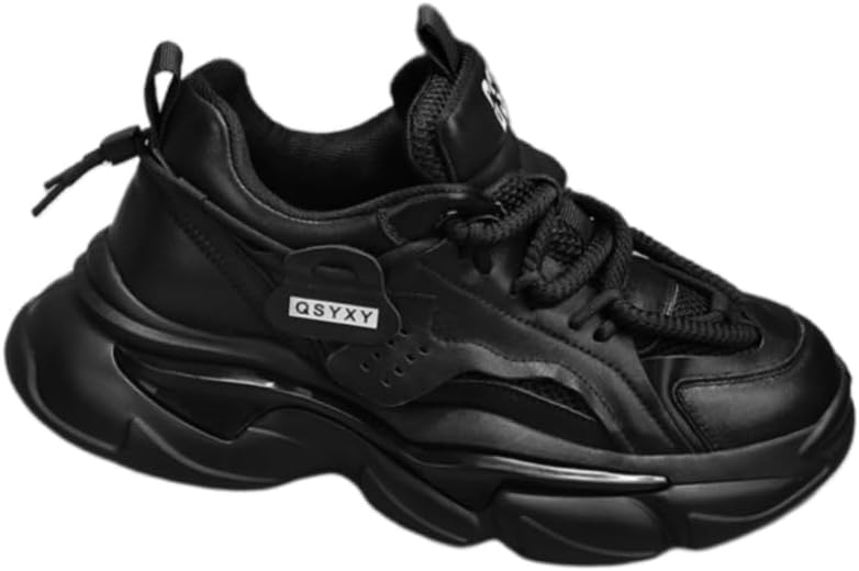 

Мужские дышащие спортивные кроссовки с толстой подошвой в уличном стиле- идеальны для работы и повседневного бега Spkfhd, черный