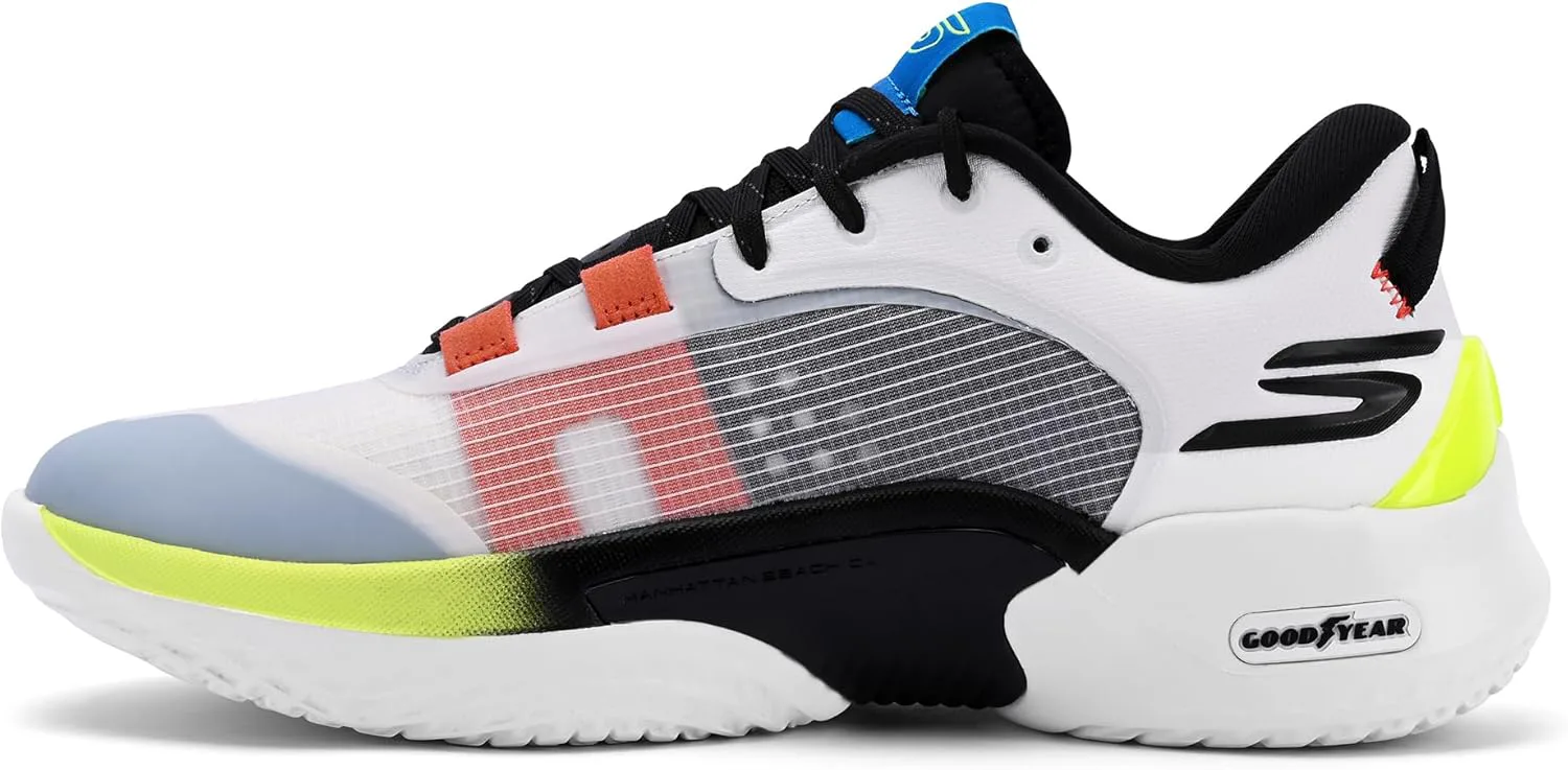 Мужские баскетбольные кроссовки Skechers SKX RESAGRIP, белый/черный/красный/желтый — фото 4