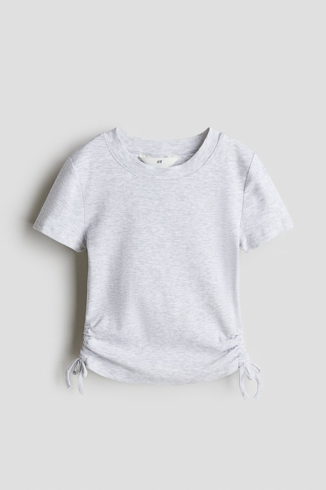 

Рубашка из джерси с завязкой H&M, серый