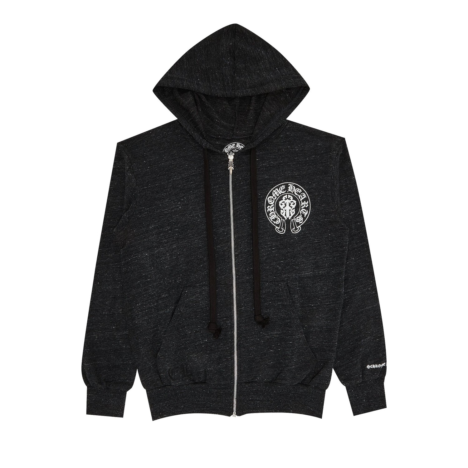 

Толстовка на молнии с перекрестной молнией Chrome Hearts American Flag Cemetery, цвет Черный/Белый