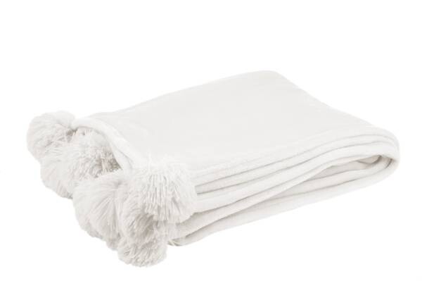 

Одеяло J-LINE PomPom, 130x170x130 см, белый