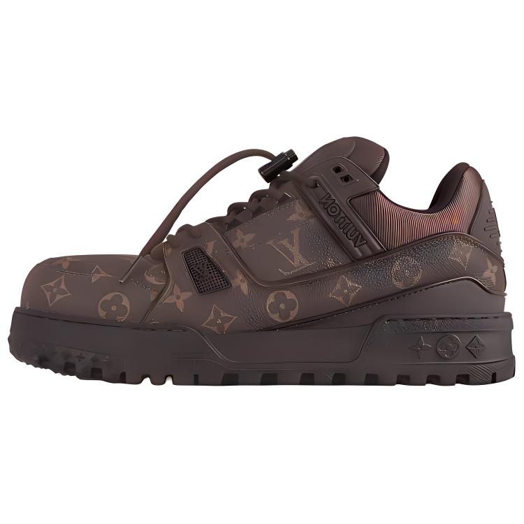 Тренеры Maxi Low-Top для скейтбординга унисекс коричневые LOUIS VUITTON — фото 2