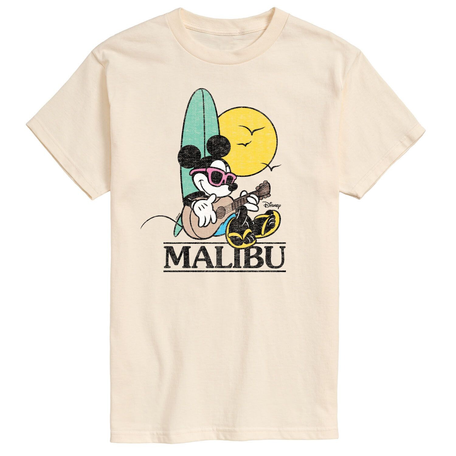 

Мужская футболка для серфинга Disney's Mickey Mouse Malibu с рисунком для серфинга Licensed Character