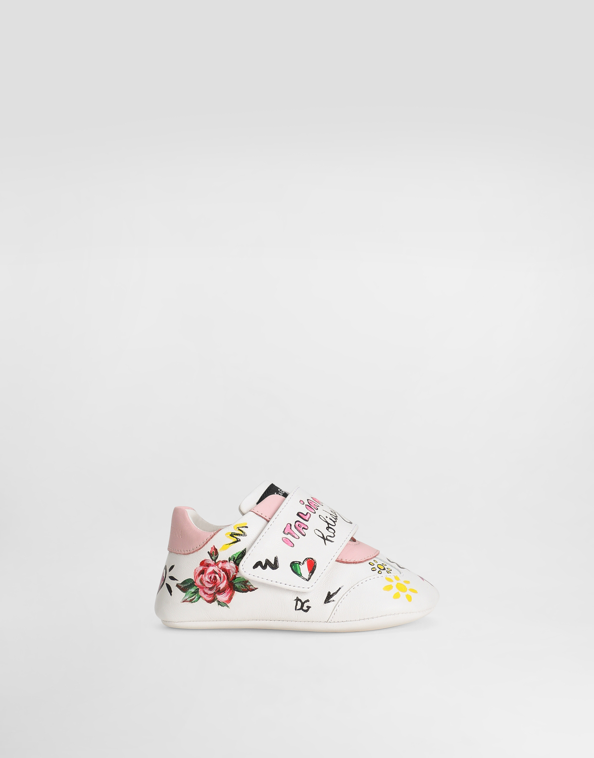 

Кроссовки из лакированной кожи ягненка с принтом Dolce&Gabbana, мультиколор