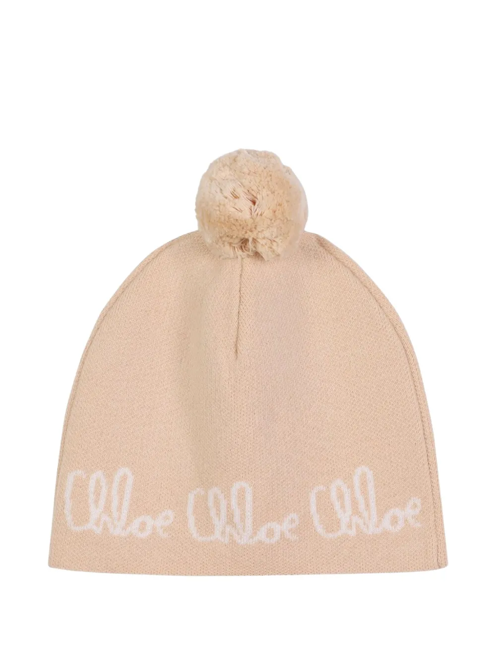 

Шляпа с помпоном Chloé Kids, бежевый