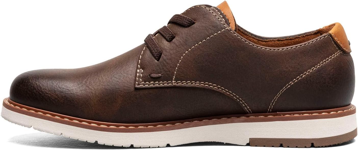 Детские оксфорды Florsheim Boys Vibe с простым носком (малыши/младшие дети/старшие дети), Brown Crazy Horse — фото 4