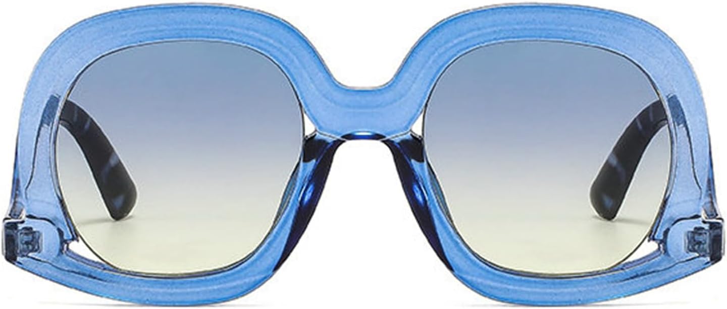 

Willochra Модные солнцезащитные очки большого размера Стильные винтажные очки в конфетной оправе Модные градиентные солнцезащитные очки UV400 в стиле панк для женщин F25, Blue