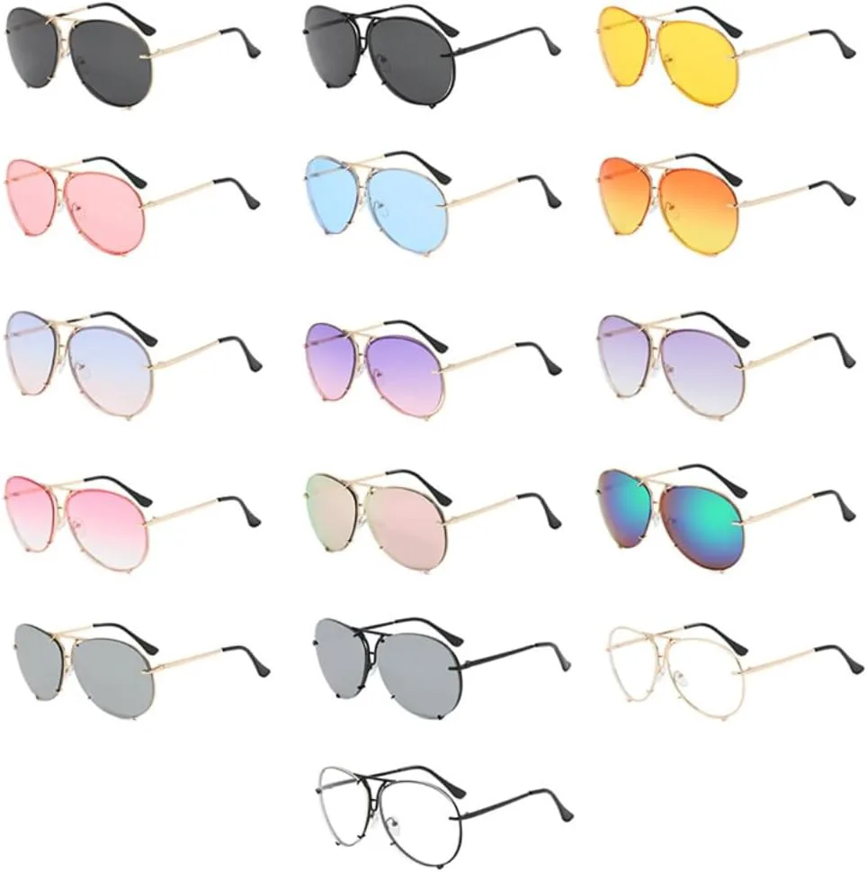 

Солнцезащитные очки с защитой UV400 | Большой размер, градиентные цвета | для женщин и мужчин, для занятий спортом на открытом воздухе и вождения DSVIGF, Gold Gray