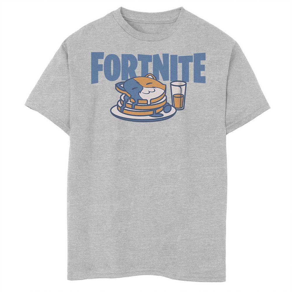 

Футболка с рисунком Fortnite Cat Pancakes для мальчиков 8–20 лет Licensed Character, цвет Athletic Heather