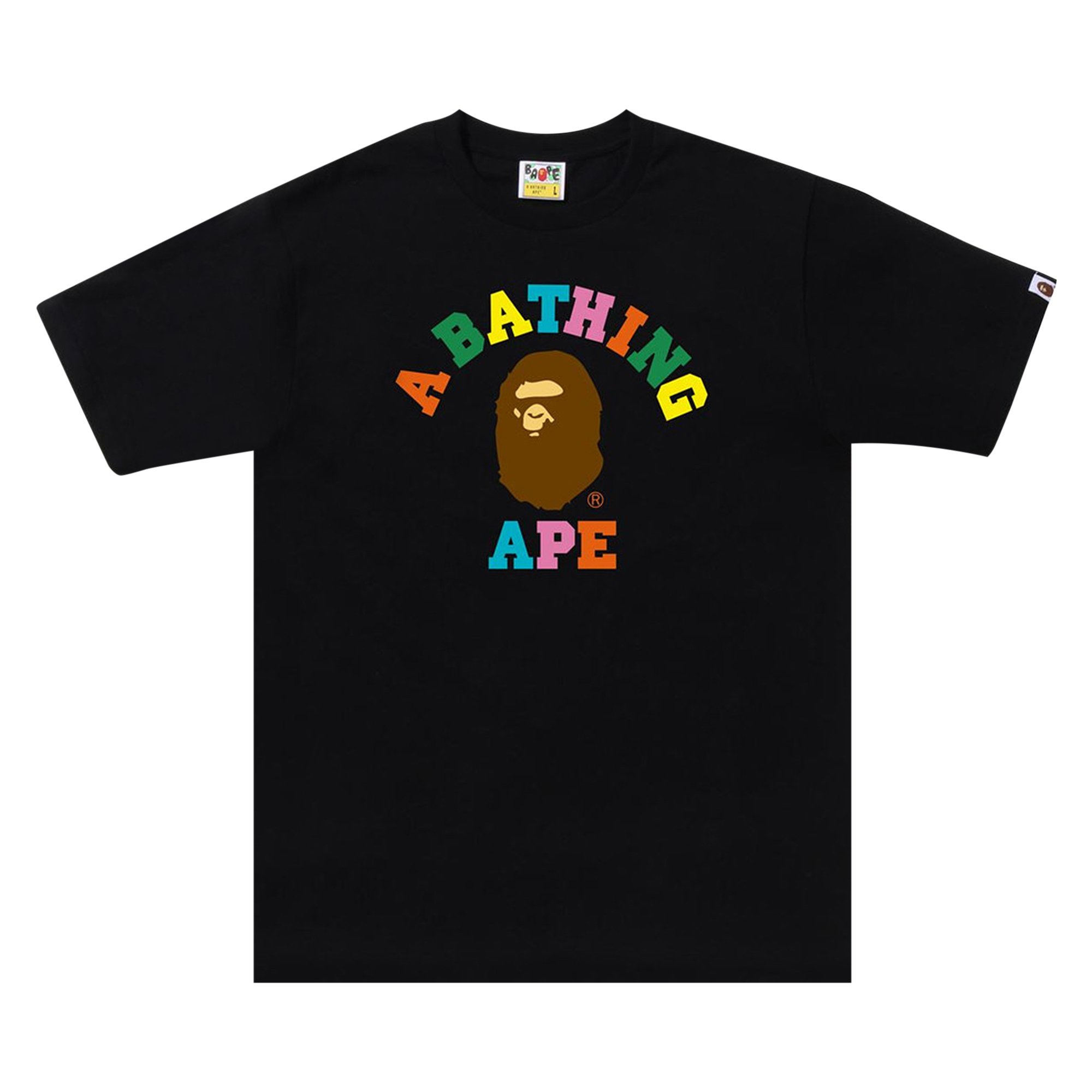 

Футболка BAPE Colors College, Черная/Многоцветная, Черный, Футболка BAPE Colors College, Черная/Многоцветная