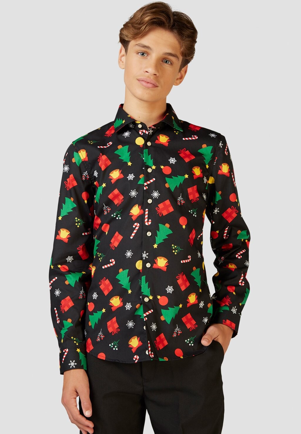 

Рубашка TEENS CHRISTMAS ICONS OppoSuits, черный