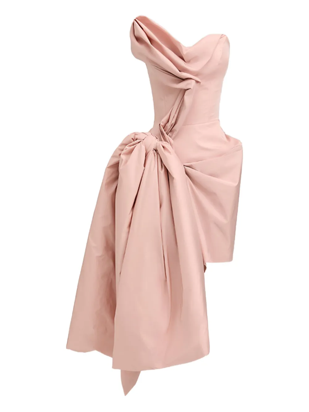 

Платье с драпировкой и бантом Maticevski, розовый