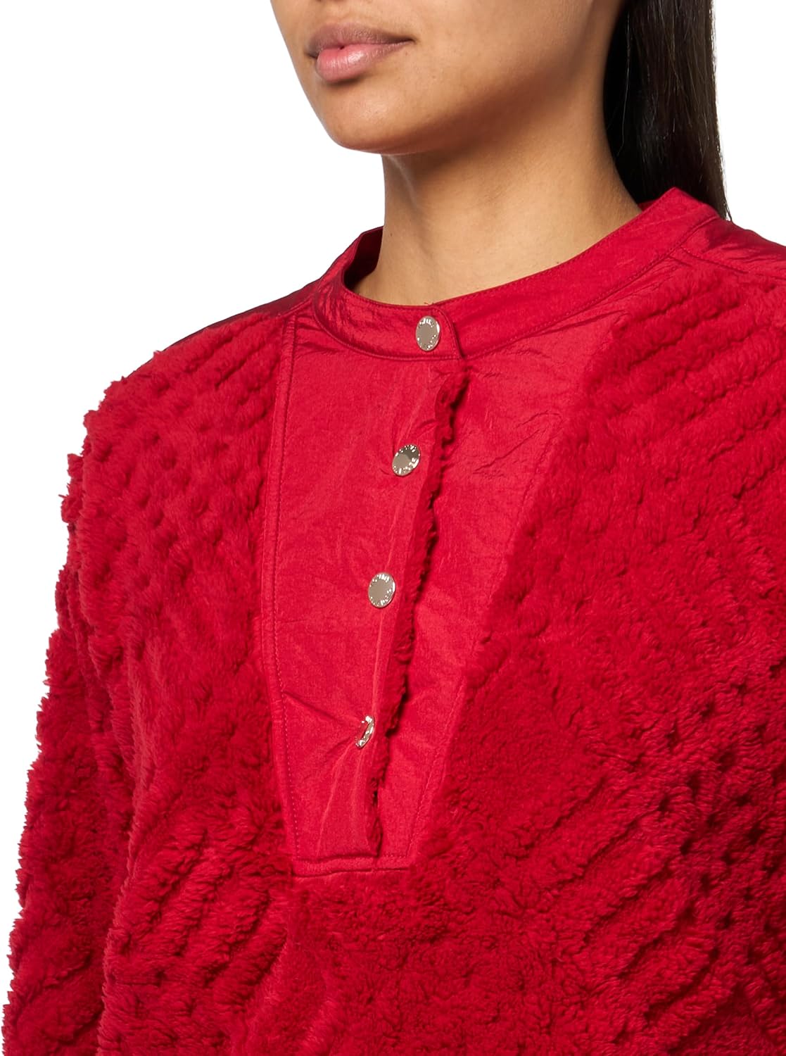 Женская куртка Tommy Hilfiger из искусственной шерсти на молнии длиной 1/4, Chili Pepper — фото 3