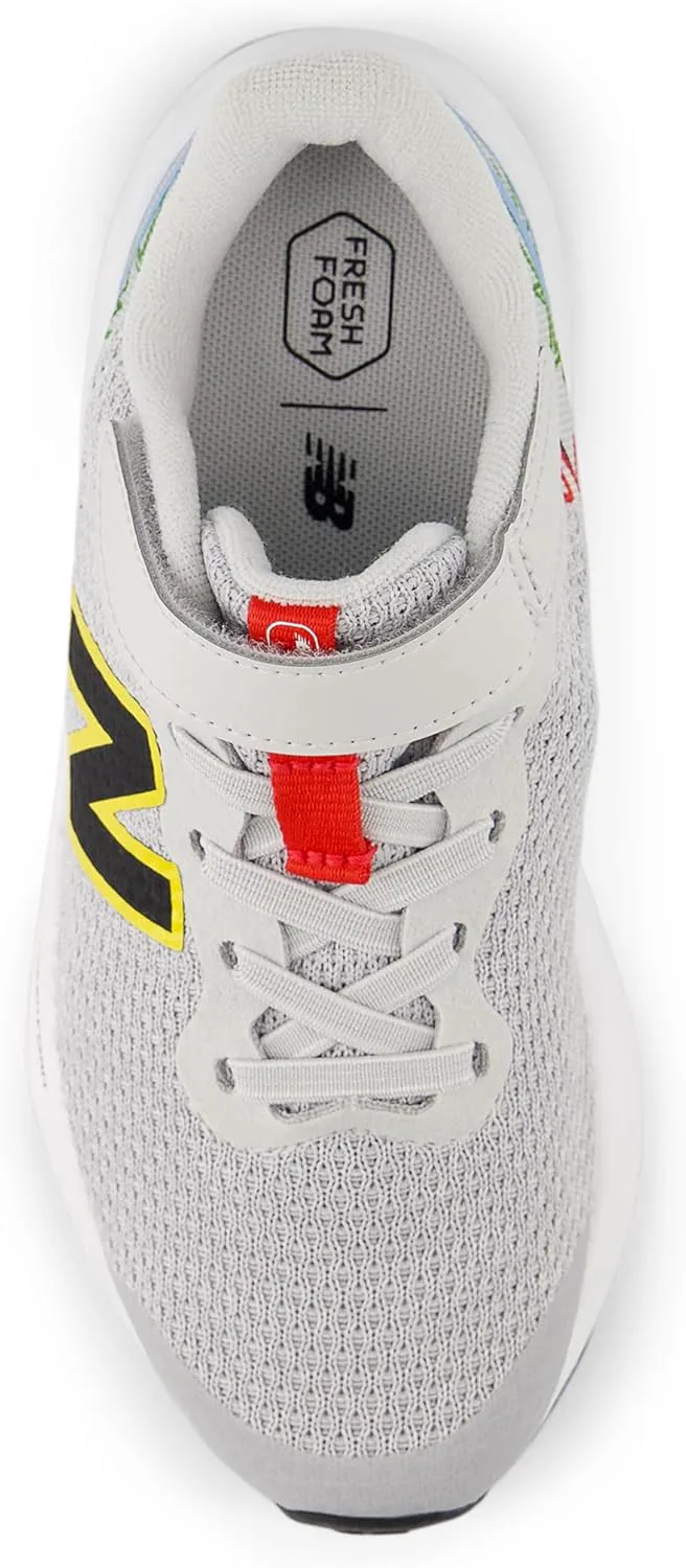 Кроссовки New Balance Unisex-Child Fresh Foam Arishi V4 с шнуровкой, серый/синий — фото 4