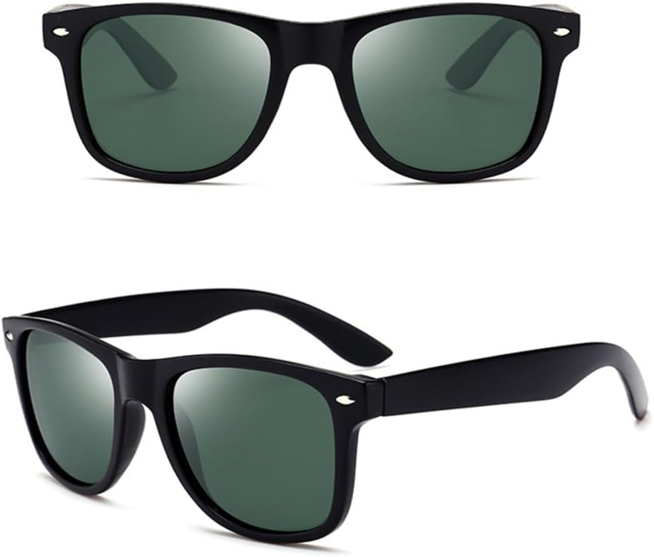 

Черные поляризованные солнцезащитные очки в черной оправе для мужчин, защита от ультрафиолета UV400, поляризованные линзы для вождения, зеркальные линзы для женщин VFDHN, 2