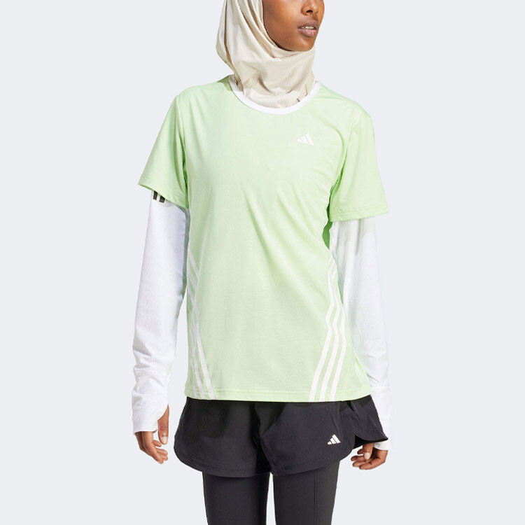 Футболка женская зеленая Adidas — фото 2
