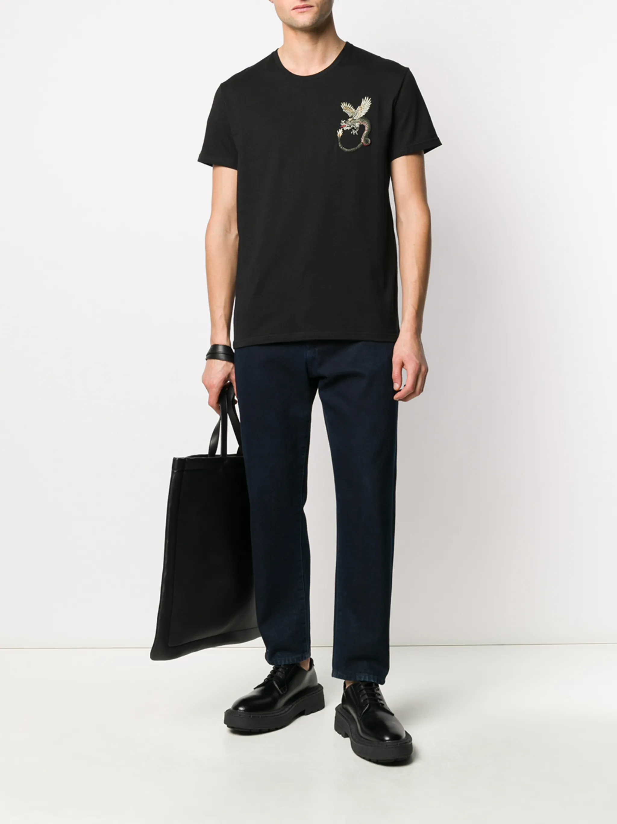 

Футболка с нашивкой Alexander Mcqueen, черный