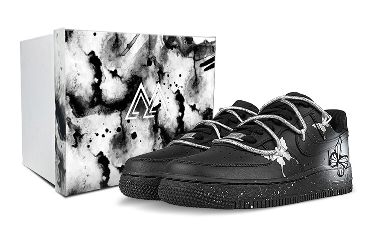 

Кроссовки Nike Air Force 1 Skateboard Shoes Women's Low-Top Black Silver/White