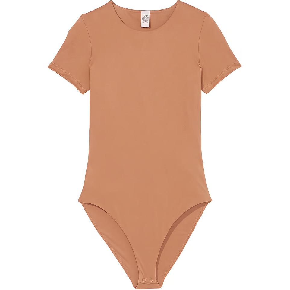 

Розовая пижама Victoria's Secret Feathersoft с короткими рукавами/бежевая Женская светло-коричневая, бежевая/светло-коричневая