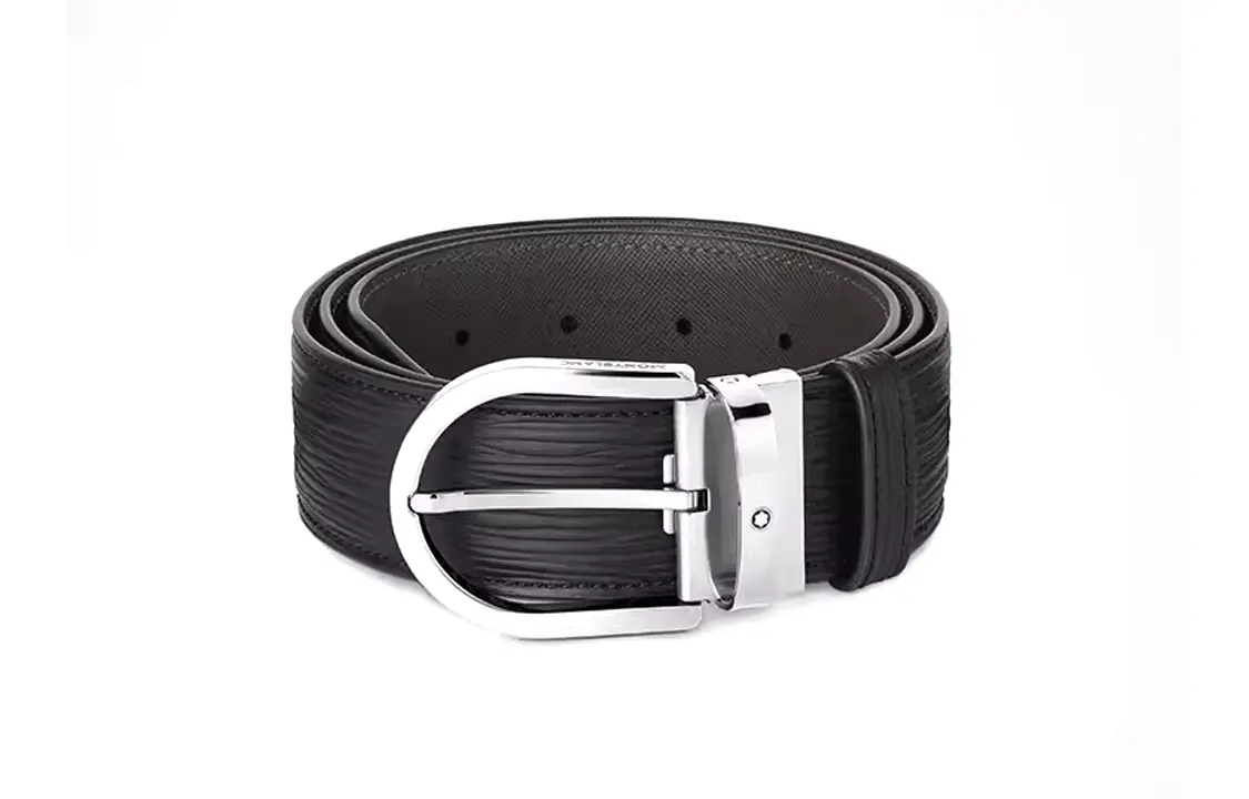 

MONTBLANC Ремень с пряжкой в виде подковы, Black