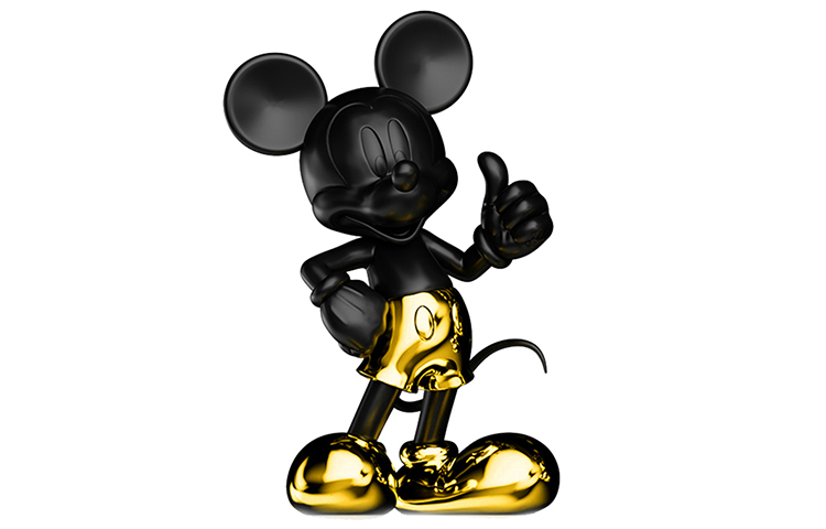 

Коллекционная фигурка Mickey's Like Collection Electroplated Edition, модная фигурка 28 см Disney, mickey - electroplated черный золотой 28cm