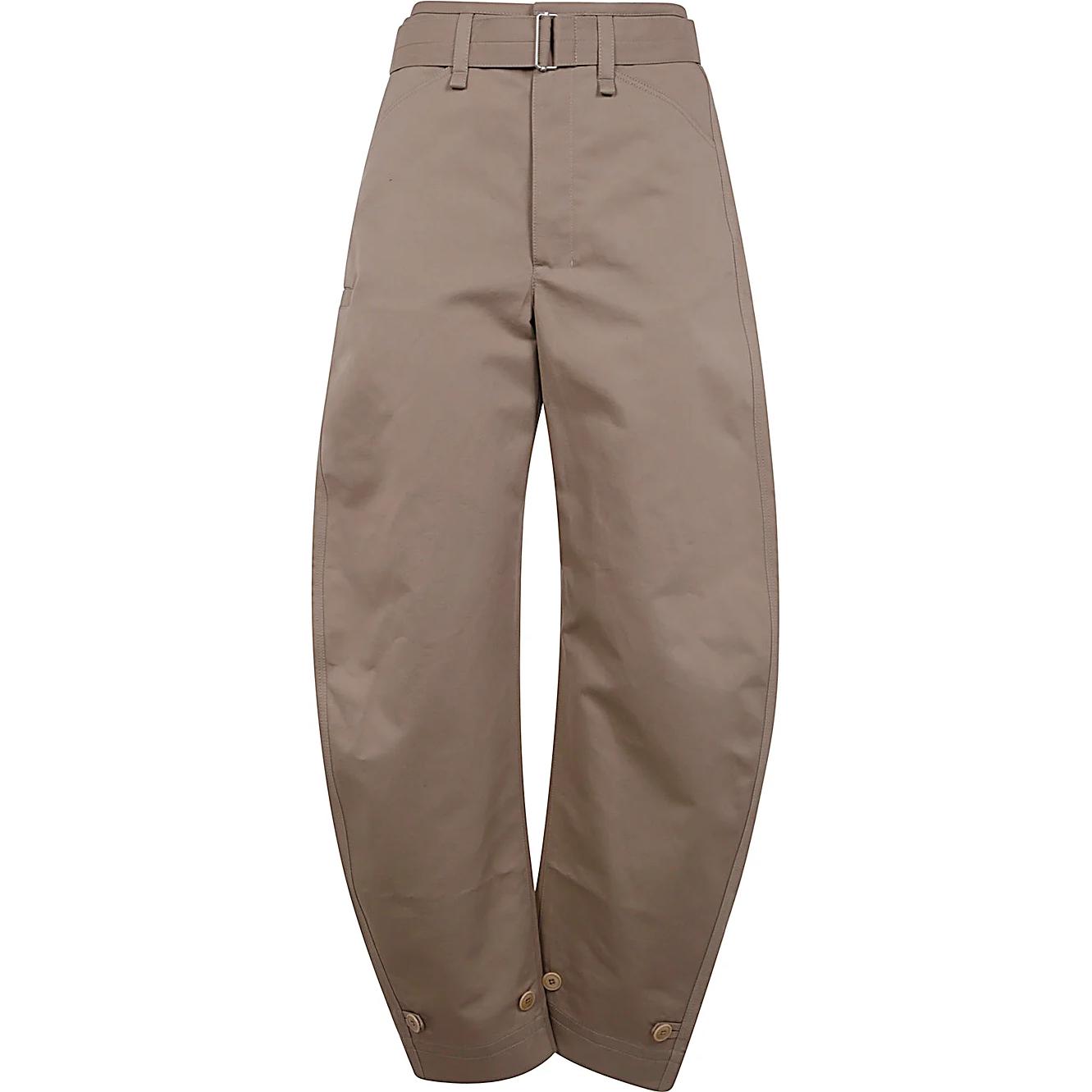 

Брюки с поясом и сужающимися штанинами Lemaire, бежевый желтый