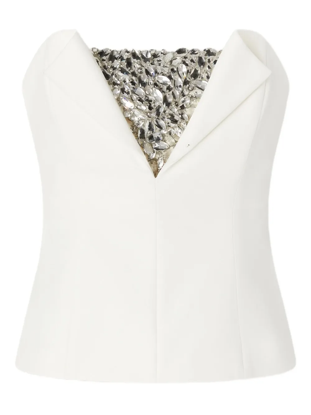 

Топ без бретелей с кристаллами Genny, белый