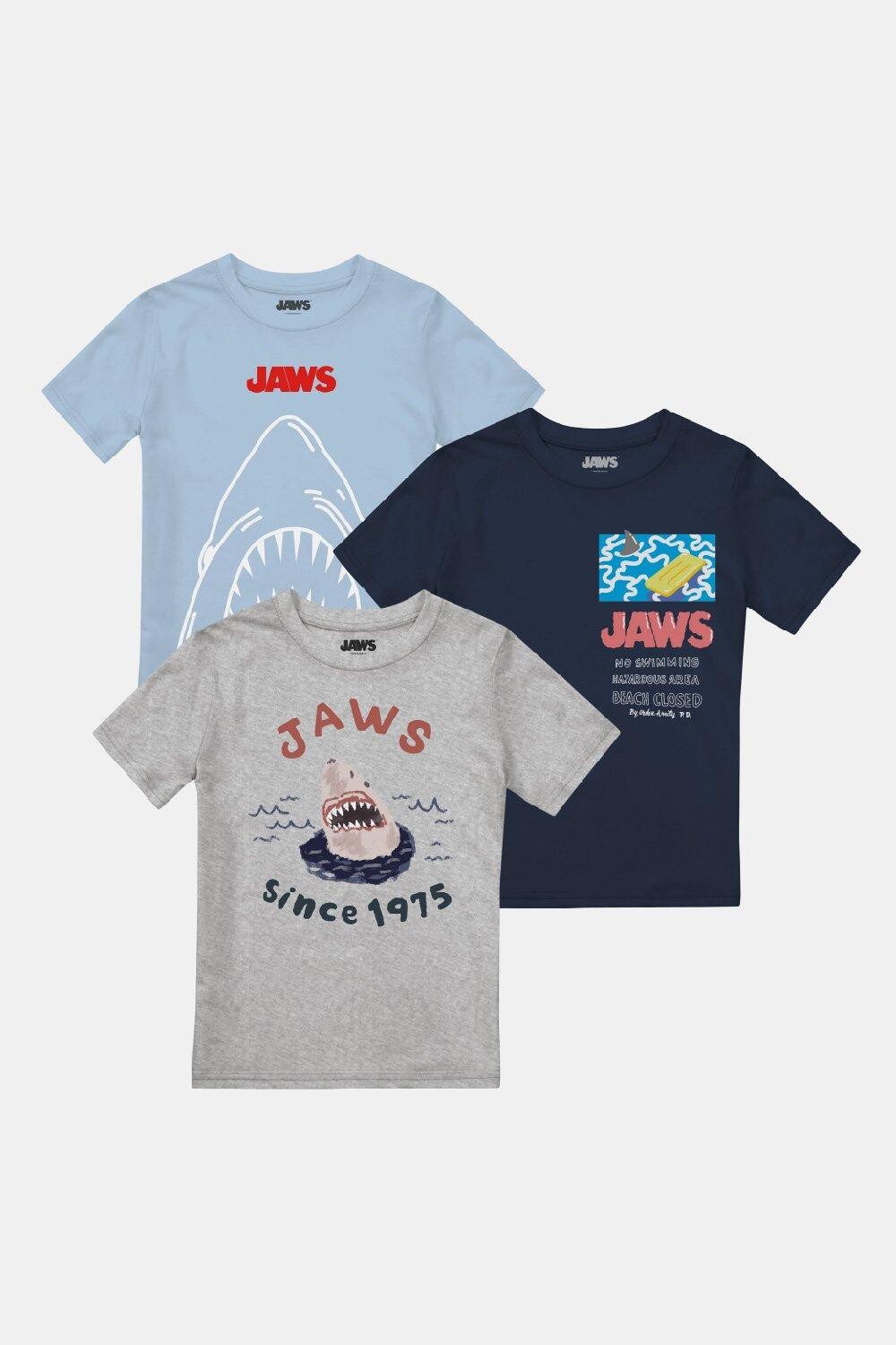 

Комплект футболок для мальчиков «Не плавать» (3 шт.) Jaws, мультиколор