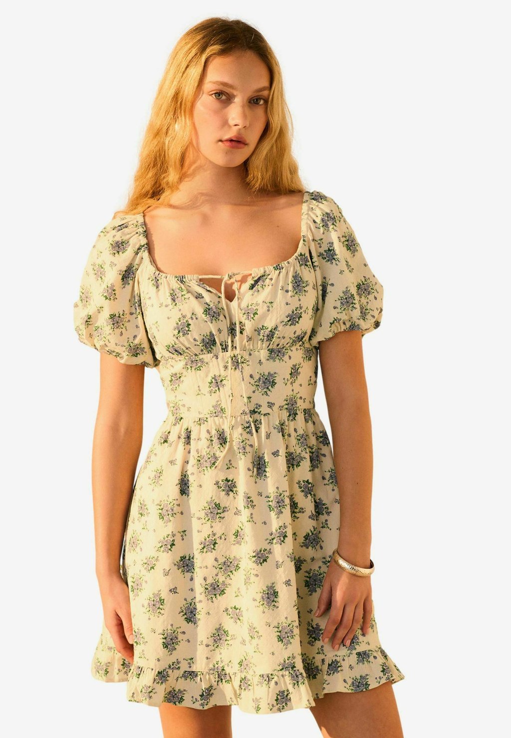 

Повседневное платье REGULAR FIT - PUFF SLEEVE MILKMAID Next, бежевый
