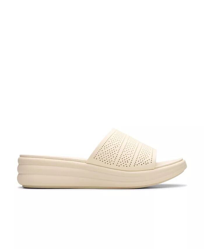 Женские сандалии на плоской подошве Cloudsteppers Drift Twist Slip-On Clarks, слоновая кость/кремовый — фото 2