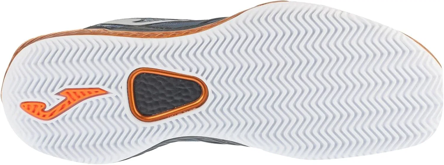 Мужские теннисные кроссовки Joma Point 2501 TPOIW2501C, черно-серо-оранжевые — фото 4