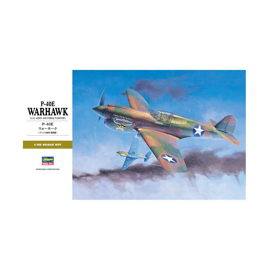 

P-40E Уорхок, WWII Aircraft Miniatures (1:32) (Hasegawa)