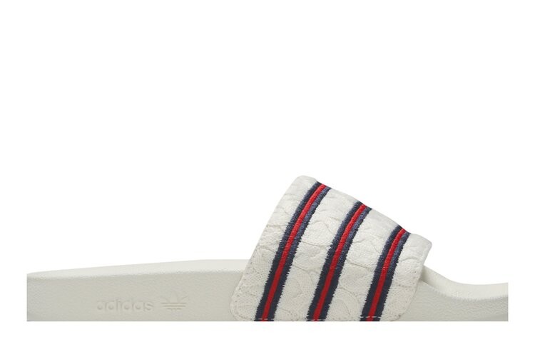 Кроссовки Adidas Extra Butter x Consortium Adilette, белый — фото 2