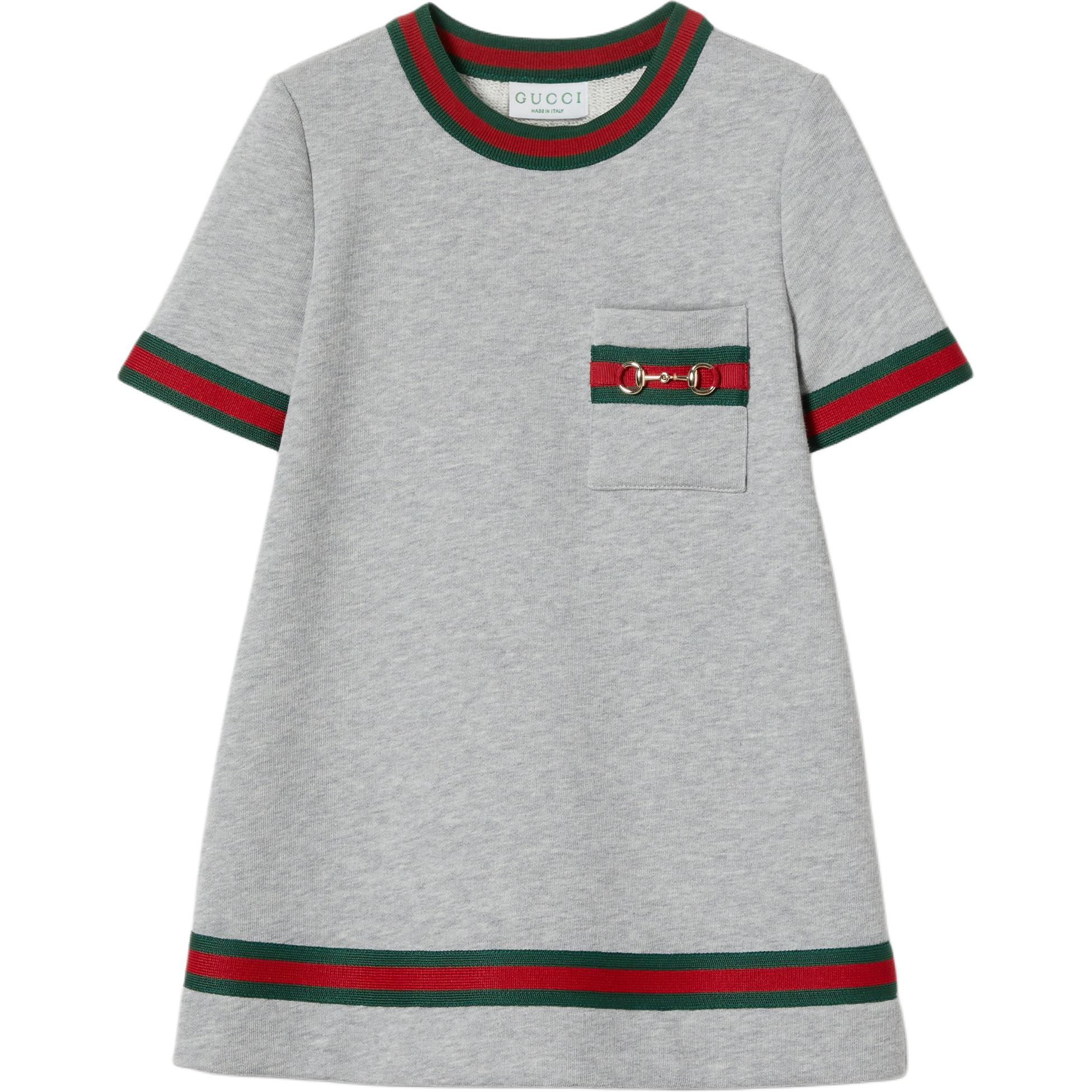 GUCCI SS25 платье с короткими рукавами светло-серый Kids' — фото 3