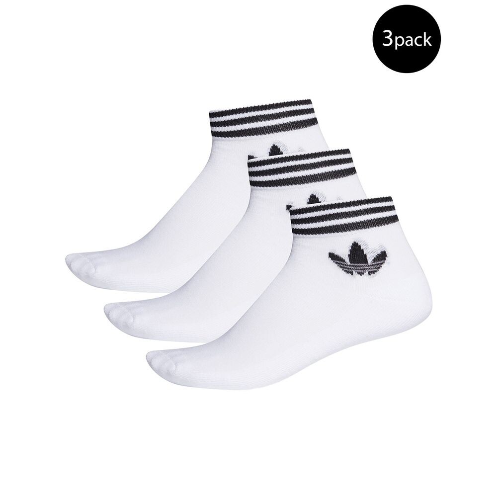 

Белый хлопковый носок Adidas