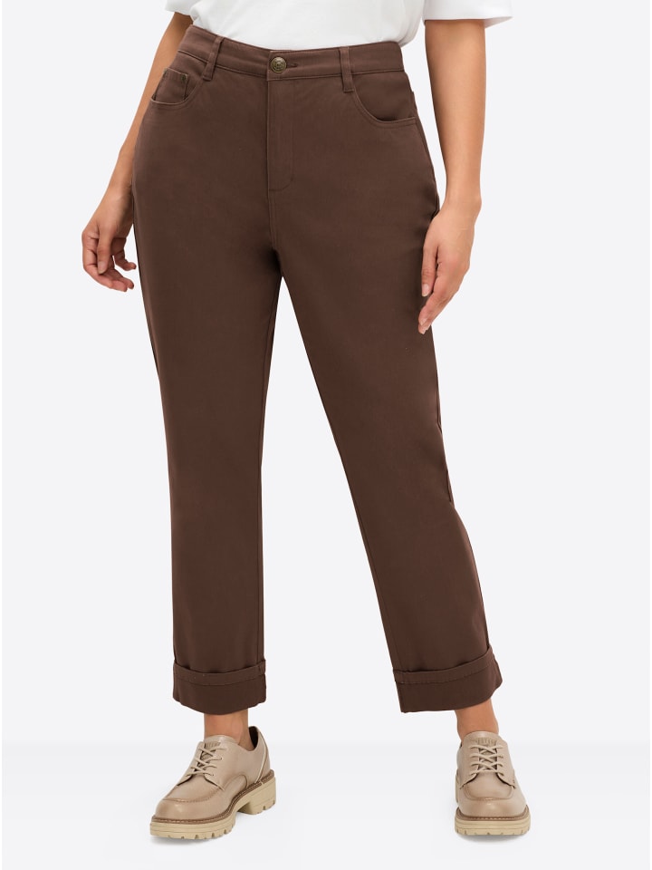 

Джинсы с высокой талией шоколадного цвета sheego