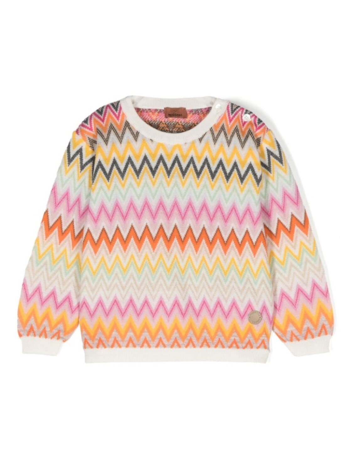 

Missoni Kids свитер с узором зигзаг, нейтральный цвет
