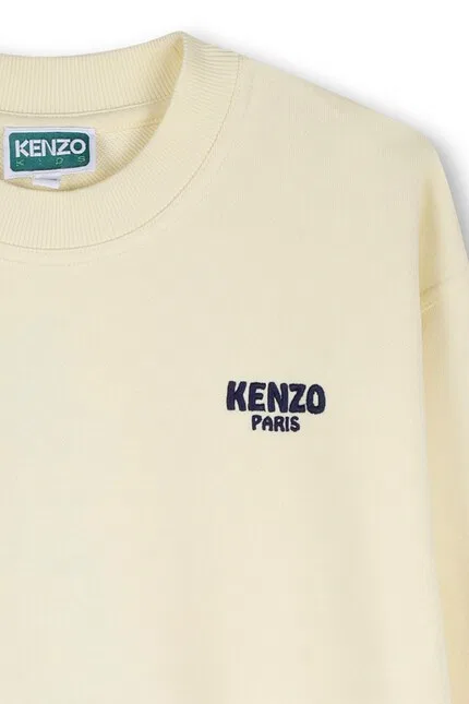 Худи детское с принтом Kenzo Kids, желтый — фото 4