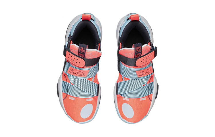 Баскетбольные кроссовки Citywide 9 V2 Youth Edition для детей GS Low-top Fluorescent Fat Tangerine/Sailor Blue Lining — фото 4