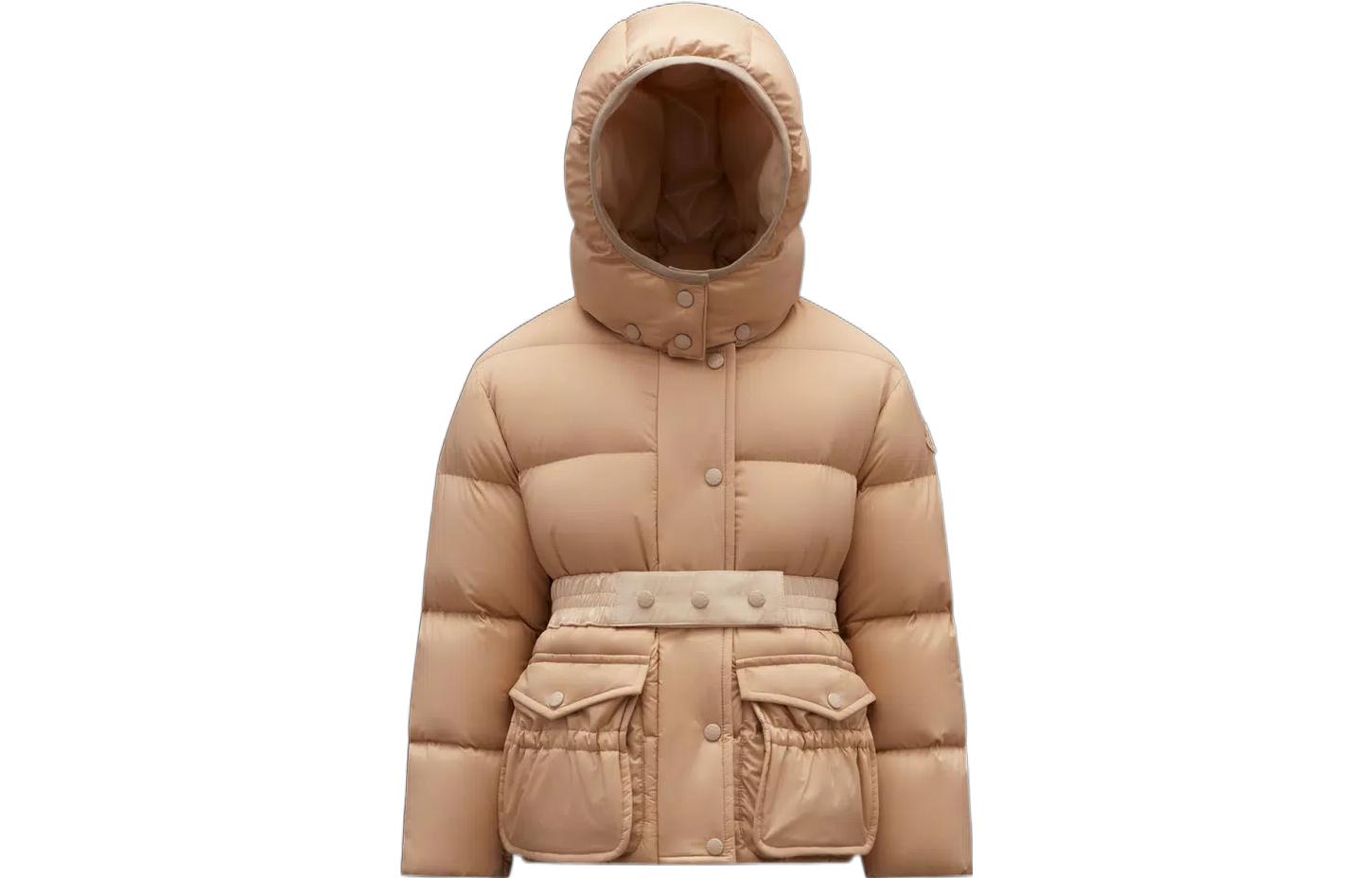 

Moncler Детская пуховая куртка бежевого цвета