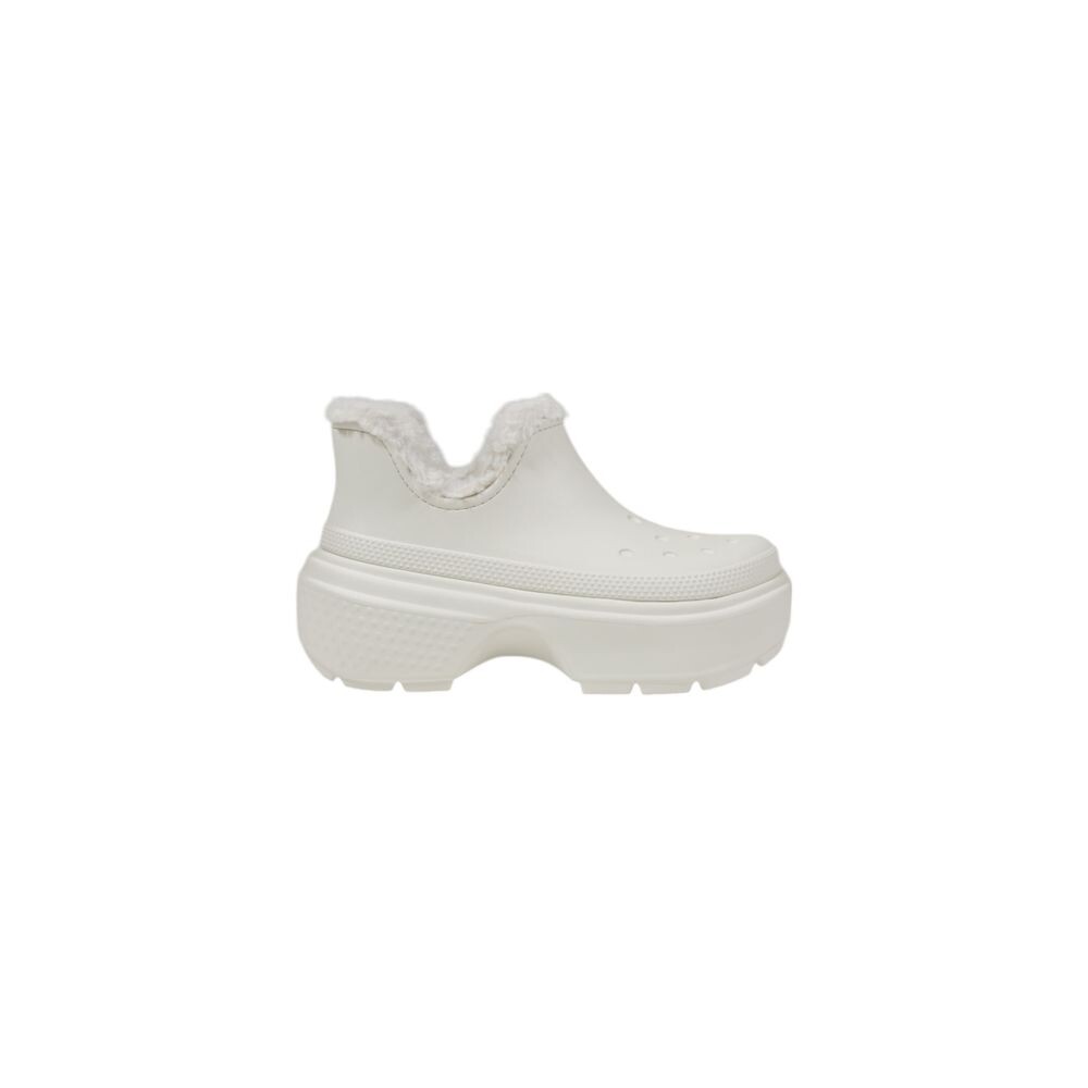 Женские полуботинки Crocs низкие с мехом, белый