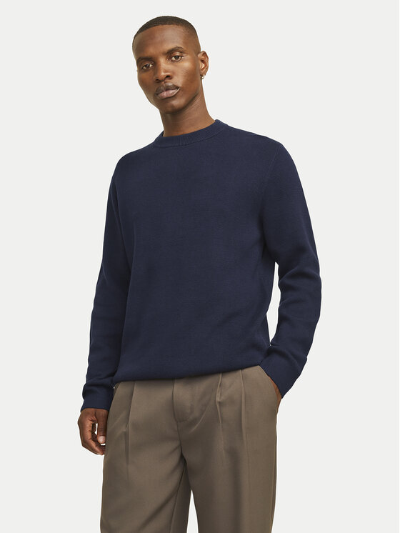 

Свитер regular fit Merino 12216817 Jack&Jones, синий