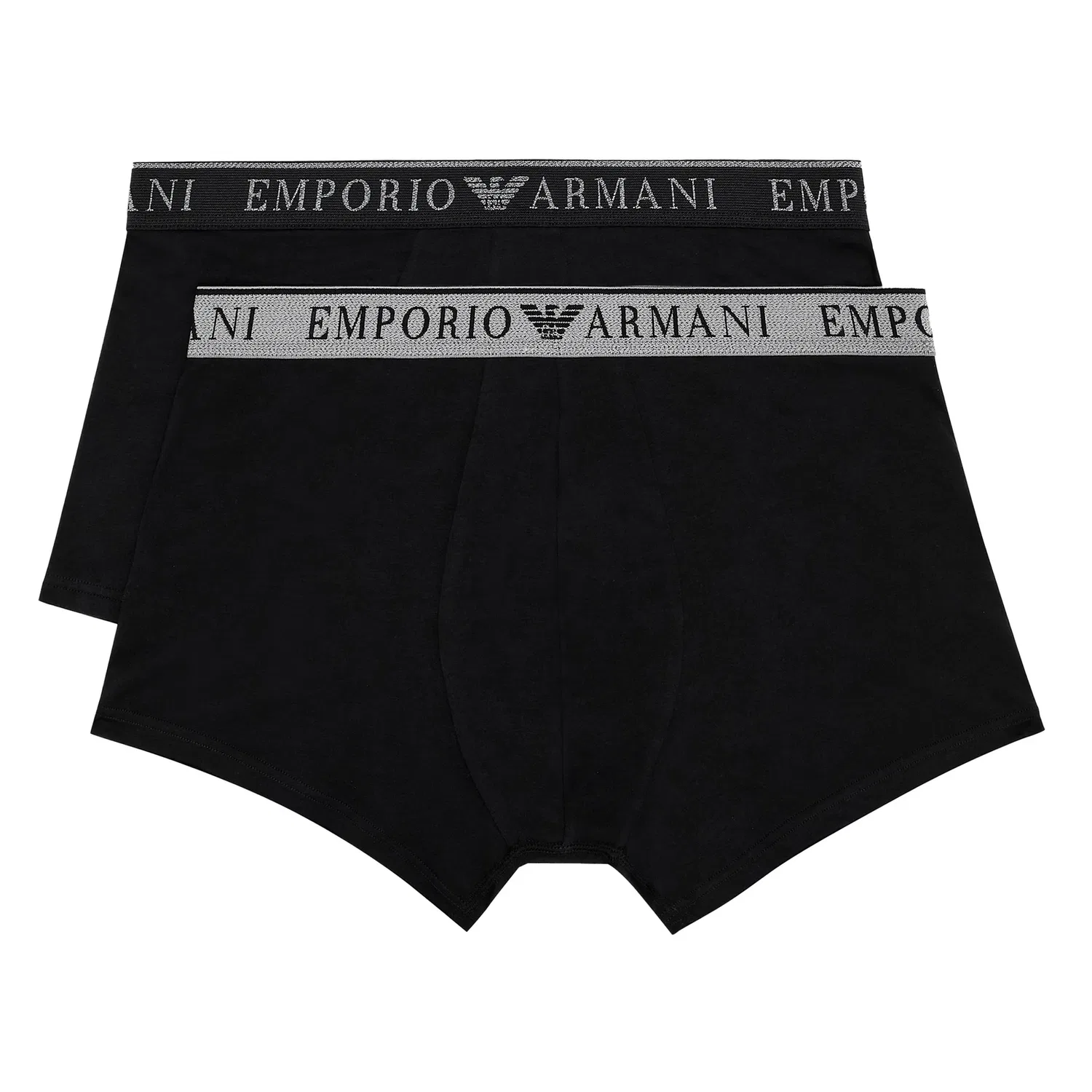 Боксеры, 2 шт., хлопок, Emporio Armani, черный