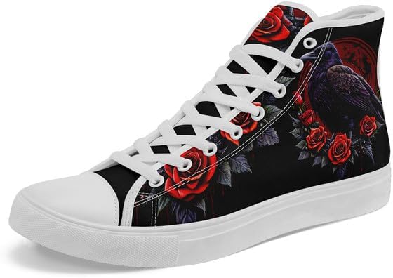 

Высокие кеды AWSOLE с черепом из холщовой ткани для мужчин и женщин, шнуровка, модная унисекс, с рисунком пламени, повседневные плоские туфли, черные и белые