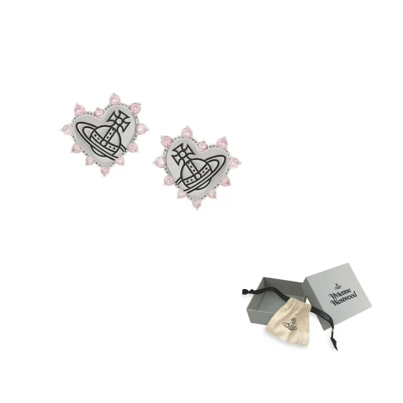 

Vivienne Westwood Серьги-гвоздики унисекс Pink Diamond/Silver